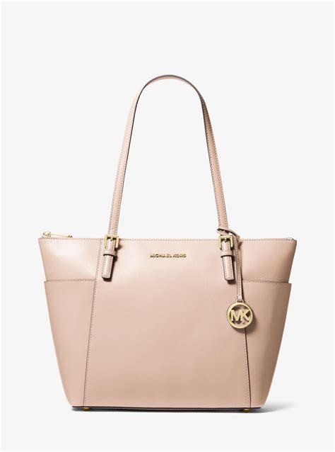 michael kors pale pink bags|Michael Kors large pink tote.